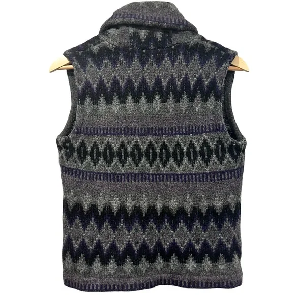 Lauren Ralph Lauren Women’s Lambswool Sweater Vest Shawl Collar Southwes… - Picture 4 of 15